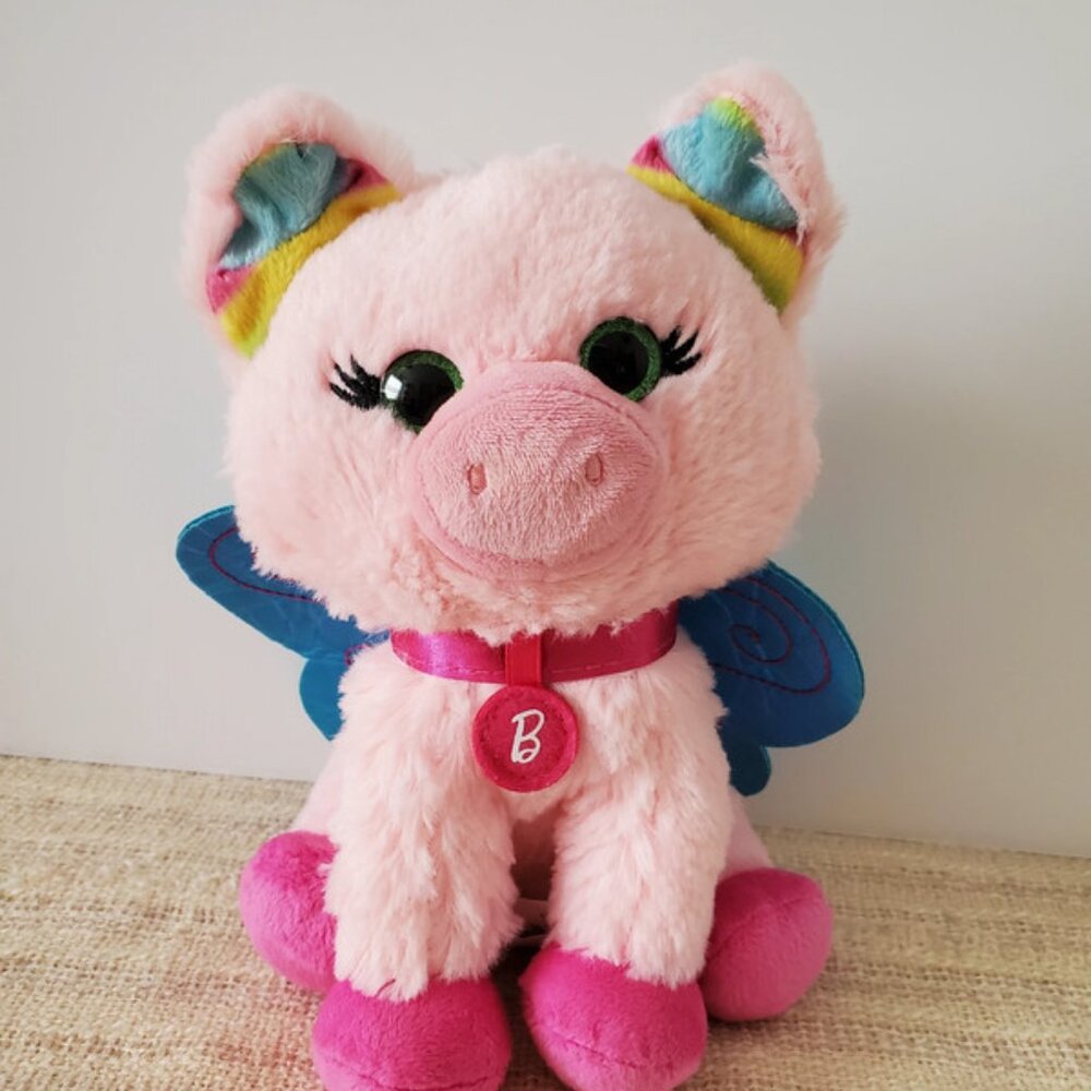 Mattel Barbie Fairy Pig Plush Toy Stuffed Animal